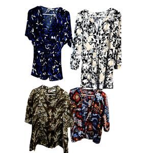 Women's XL 16 18 Tops Shirts Blouses Wholesale Bulk Lot 4 Extra Large